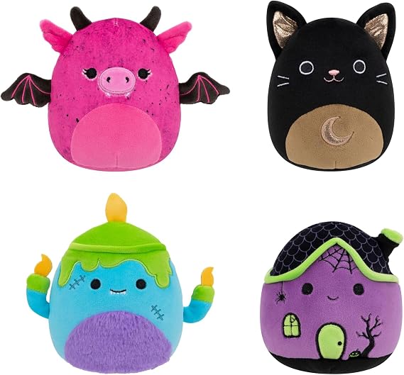 Squishmallows Original Halloween 4-Pack – Official Jazwares Plush (Little)