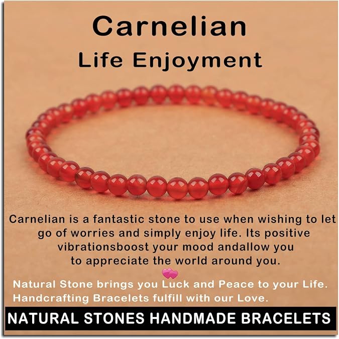 AD Beads Handmade Gemstone Stretch Elastic Bracelet Crystal Healing Reiki Nature's Beauty and Spiritual Essence Unisex