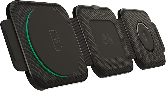 Raycon Magic Pad Pro: 3 in 1 Charger for Multiple Devices, Wireless Charger for iPhone 17/16/15/14/13/12, Samsung, Android, Smart Watches, 3 in 1 Foldable Compact Charging Station