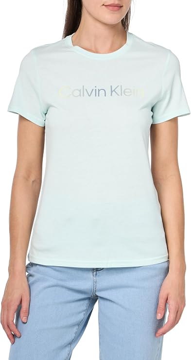 Calvin Klein Women's Performance Cotton Modal Graphic Logo Tee