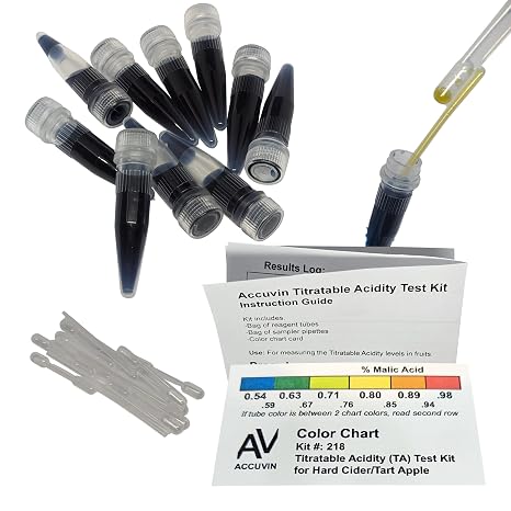 Hard Cider/Tart Apple Titratable Acidity Test Kit [10 Tests]