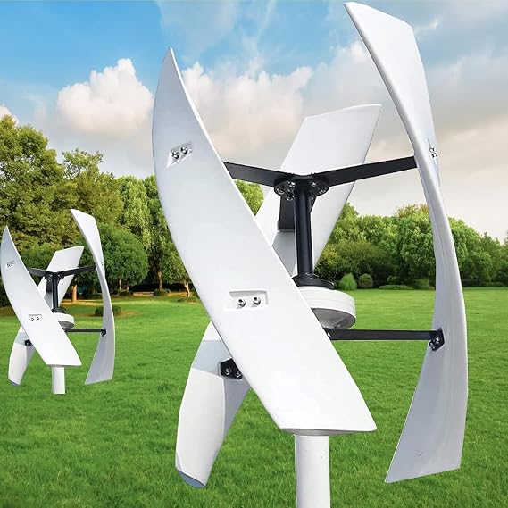 Wind Turbine Generator Kit 20000W Vertical Axis Wind Turbine with Controller & Grid-Tie Inverter, High Efficiency Home Wind Power Generator(Color:12v)
