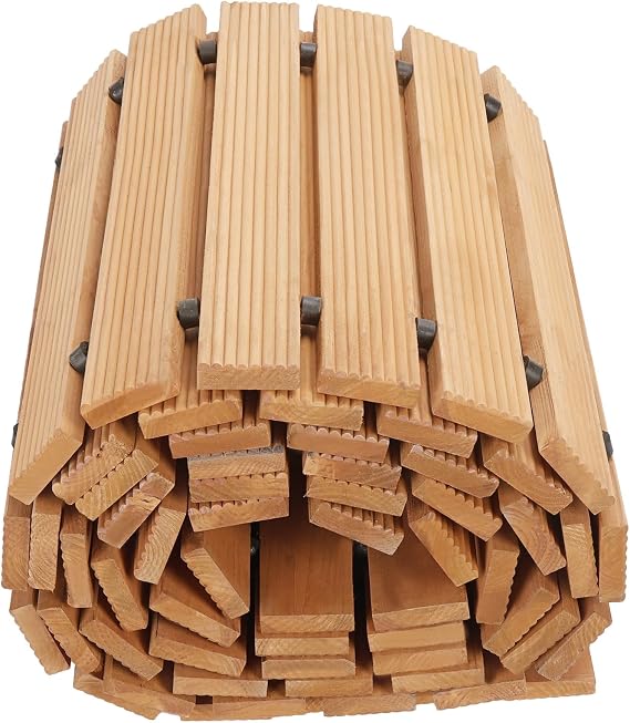 12Ft x 45cm Garden Pathway Wooden Garden Pathway Outdoor Roll Out Walkway Pathway Wooden Garden Walking Passage for Patio Lawn Backyard Beach 1 Set