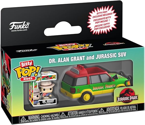 Funko Bitty POP! Ride: Jurassic Park - Jurassic SUV with Dr. Grant | Official Merch - Collectable Toy - Birthday Gift Idea for Fans and Collectors