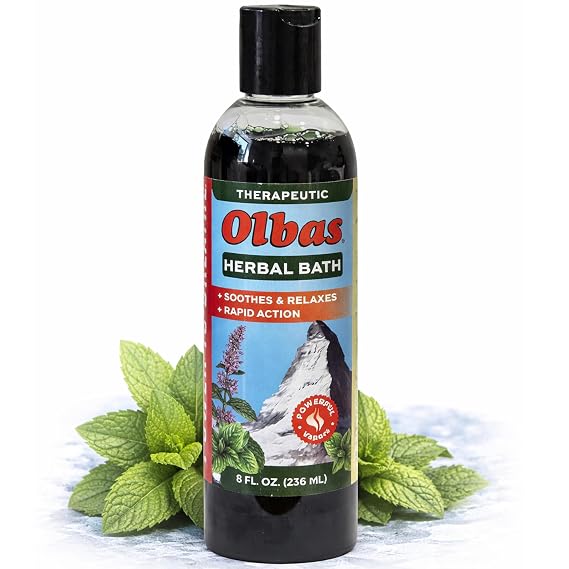 Olbas Herbal Bath Oil, 8 Ounce | Aromatherapy Bath Therapy