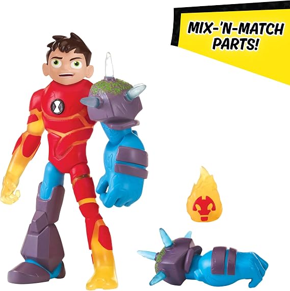 Ben 10 Omni-Glitch Heroes: Ben-Heatblast-Shock Rock