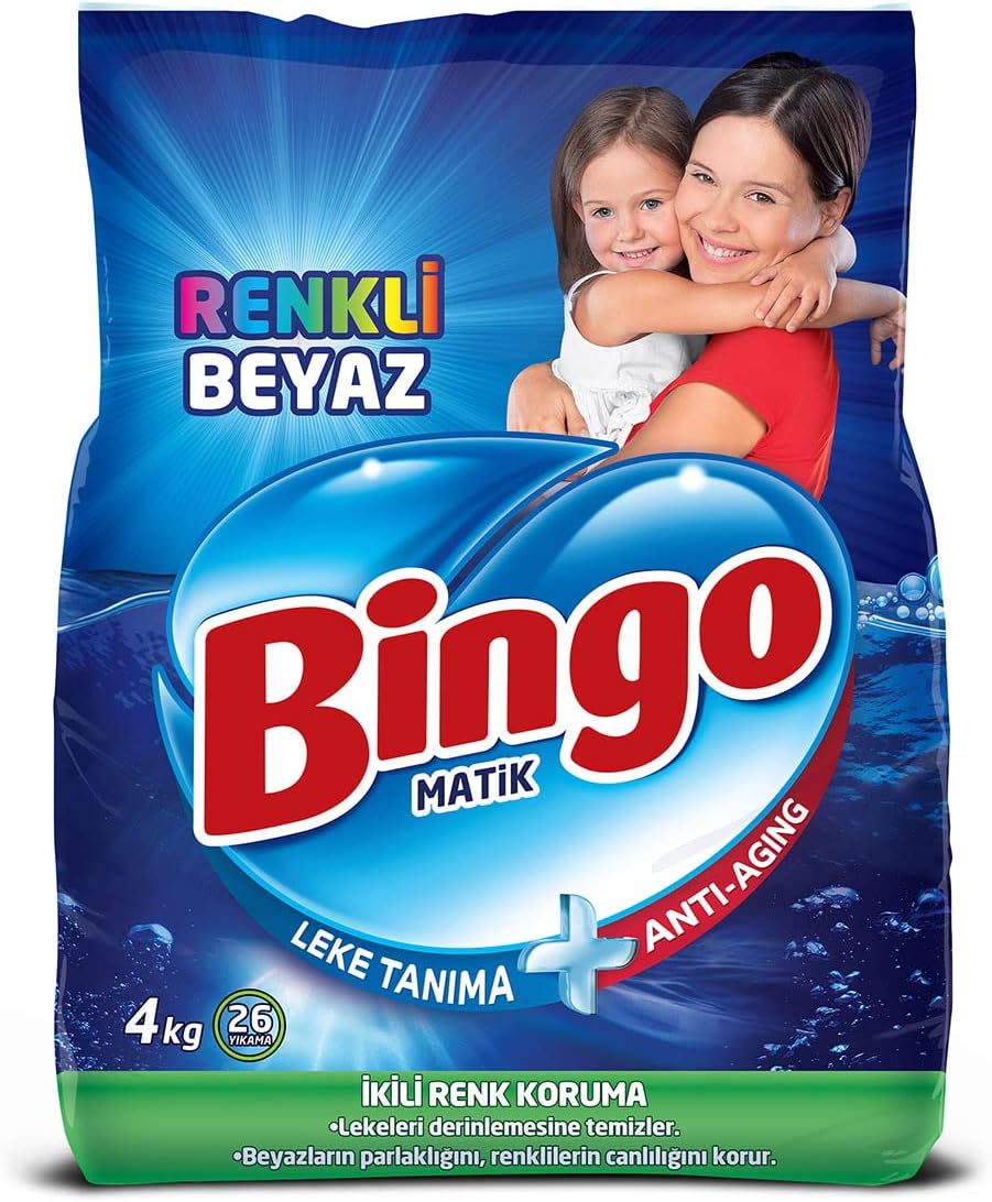 Bingo Matik White & Colorful 26 Washing Powder Laundry Detergent 1 x 4 kg