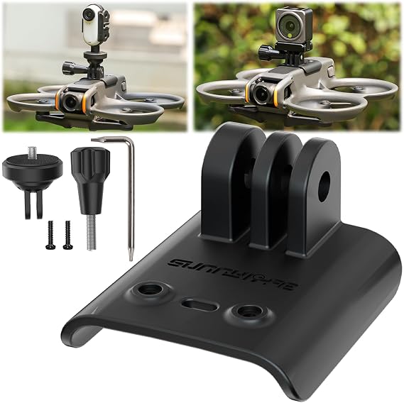 Avata 2 Adapter Mount compatible with DJI Avata 2 Expansion Adapter GO 3/GO 2/GO/Action 2 Camera Mount Avata 2 Holder Bracket Accessories compatible with DJI Avata 2