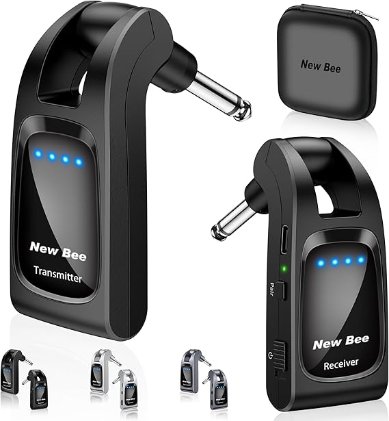 Wireless Guitar System 2.4GHz with 6 Channels 24Bit/48KHz Rechargeable