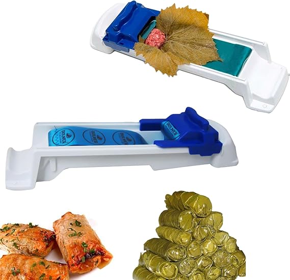 Vine Leaves Roller, Grape Leaves Rolling Machine, Sushi Roller Meat Cabbage Rolling Tool, Multi-Functional Meat Roller Spring Roll, Vegetable Rolling Tool for Beginners