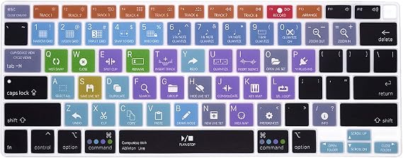HRH Ultra Thin Ableton Live Shortcut Hotkey Silicone Keyboard Cover Skin for MacBook Air 13 Inch 2020 with Touch ID (MODLE A2179 and A2337 M1 Chip,US Layout) Keyboard Accessories Protector