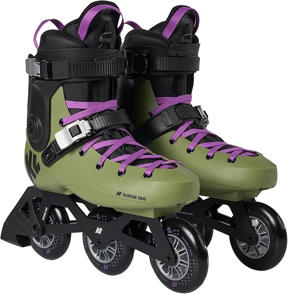 K2 Surge 100 3 Wheel Inline Skates for Men Women Adult, Unisex Urban Street Fitness Roller Skate Blades