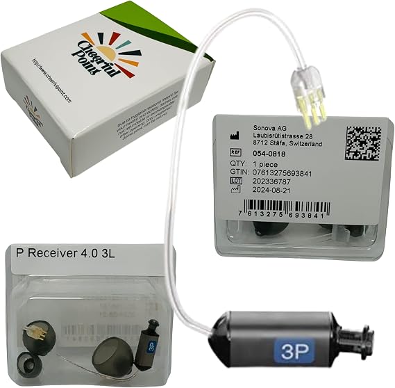 Phonak Alıcı 4.0 P 3L İşitme Cihazı Alıcısı, 3 Pin, 3P Sol Kulak (Mavi) (054-0818), Phonak Audéo Marvel, Paradise & Lumity Life İşitme Cihazları ile Uyumlu Yüksek Güçlü Yedek