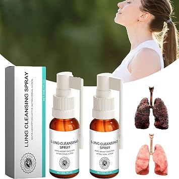 Lung Cleansing Spray - Herbal Lung Cleansing Spray,Herbal Lung Cleanse Mist,Herbal Spray Cleansing Lung,Powerful Lung Support & Cleanse,Relieve Body Discomfort Fatigue Relax Body 2 Pcs