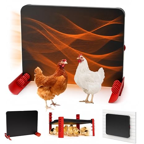 Chicken Coop Heater with Temperature Control 16"x12" 150W Chick Brooder Heat Plate for Chicks Heat Lamp
