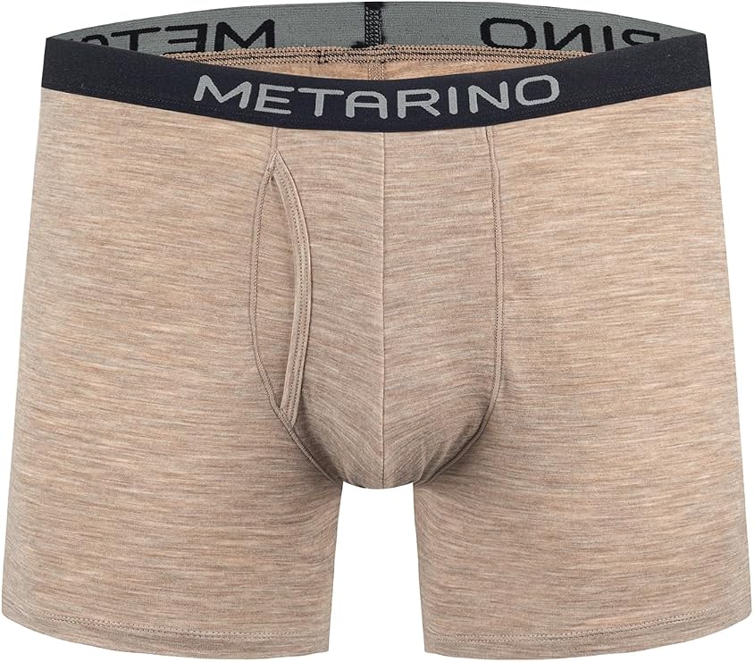 METARINO Merino Wool Mens Underwear Boxer Briefs Soft Comfy Breathable Moisture Wicking Sports Underpants