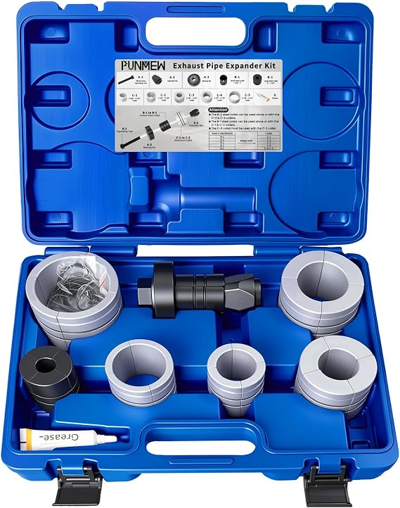 Exhaust Pipe Expander 28mm Exhaust Expander Stretcher Kit 1-5/8 to 4-1/4 Inches (4 cm - 10.8cm) Muffler Pipe Spreader for Tail Tube