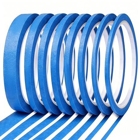 EFOK 8Rolls Pinstripe Masking Tape Thin Painters Fine Line Pinstriping Tape