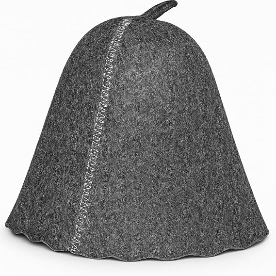 ASKOLD Grey Felt Sauna Hat for Women and Men Russian Banya Hat