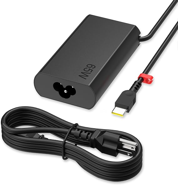 USB-C 65W AC Adapter Compatible with Lenovo ThinkPad X280 X380 X390 L390 E480 E495 E580 E590 T480 T490 T580 Yoga 730 C740 920 C930 C940 IdeaPad and More Computer with Type C Laptop Charger