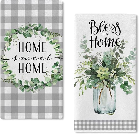 Seliem Sweet Home Spring Summer Kitchen Dish Towels Set of 2