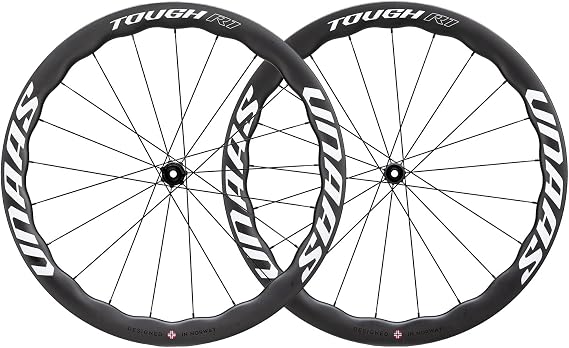 WINSPACE UNAAS Tough R Carbon Fiber Wheelset 700C Disc Brake Wave Rim 45-55mm Ultralight Road Bike Wheels, Tubeless Ready
