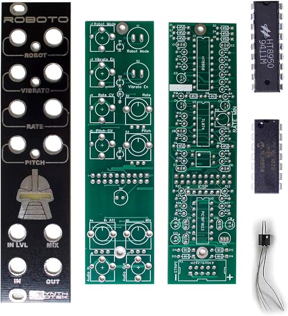 Roboto PCBs, Panel, ICS and Vactrol - Robot Voice Changing Eurorack Module PCB Set