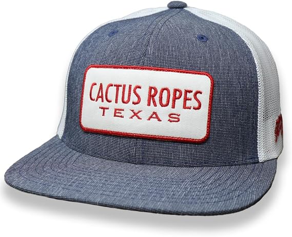 Hooey Mens Cactus Ropes Patch Denim Trucker Cap Blue One Size
