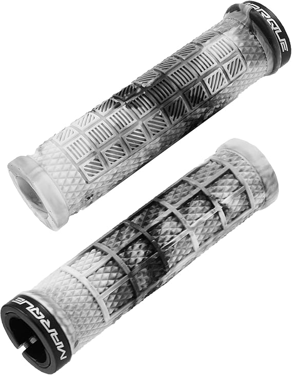 MARQUE Grapple MTB Grips - Mountain Bike Grips with Single Lock On Collar for Handlebar, for BMX, E-Bike, Scooter, Beach Cruiser & Most Adult Bicycle Handlebar, Anti-Slip & Comfortable
