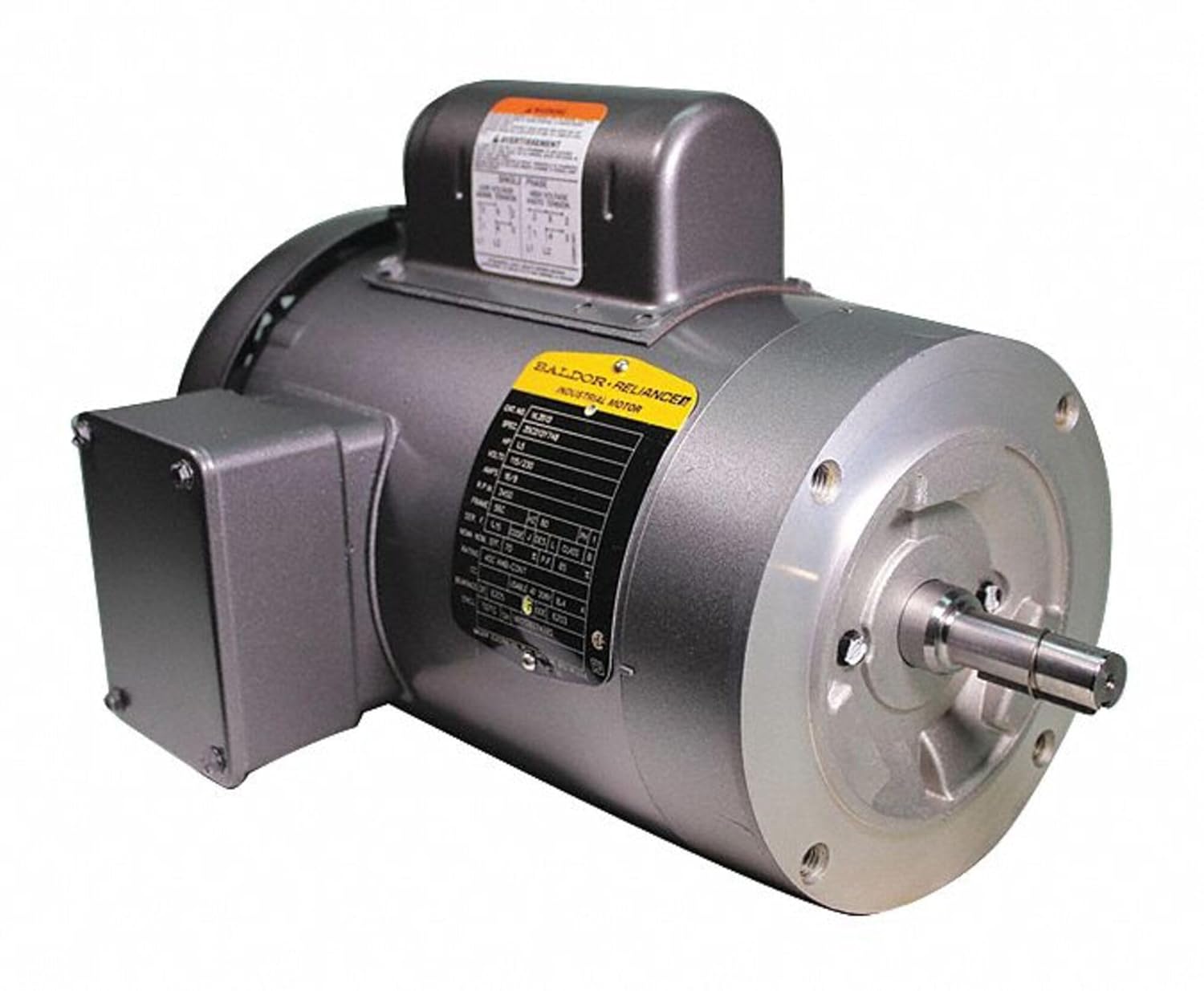 Baldor VL3513 General Purpose AC Motor, Single Phase, 56C Frame, TEFC Enclosure, 1-12Hp Output, 3450rpm, 60Hz, 115230V Voltage