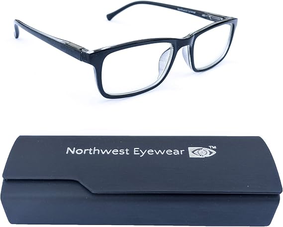 Blue Light Glasses for Blocking UV & Reduce Eyestrain Headache Transparent Lens Reading Computer Glasses,+1.00 Unisex (Men/Women)