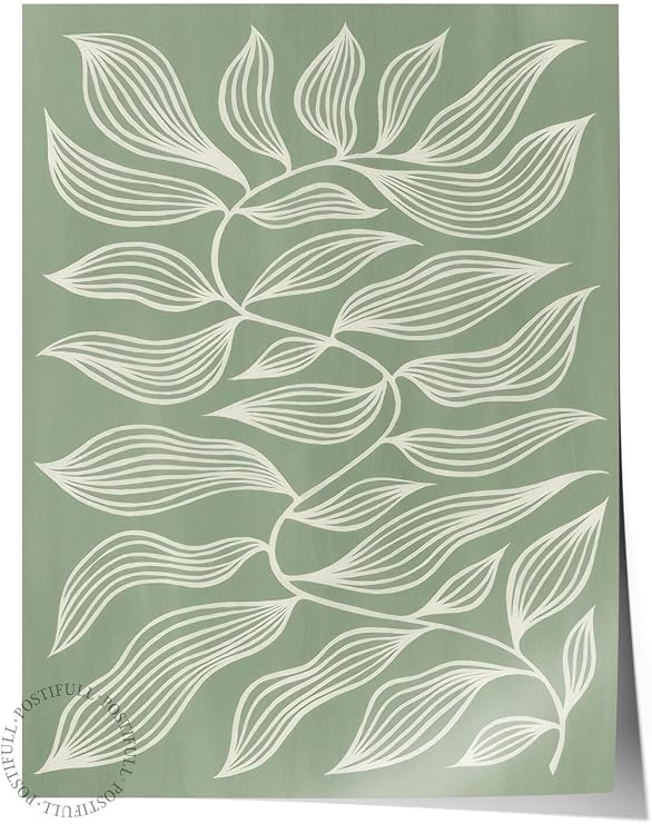 Postifull Green Botanical Poster, Çerçevesiz Duvar Posteri, Dikey Duvar Tablosu Comfort Serisi No:108552;33 X 48 Çerçevesiz Poster
