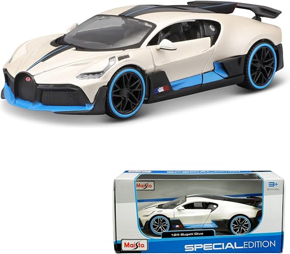 Bburago 1:24 Scale Special Edition Series Collection Diecast Metal Car Buggatti, Porsche, Acura, Ford, Chevy, Toyota, Nissan, Dodge (Bugatti Divo)