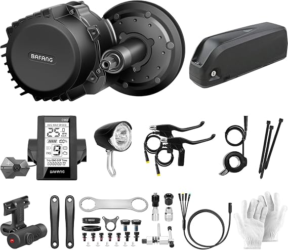 BAFANG 48 V 1000 W eBike Conversion Kit BBS01B Electric Bicycle Conversion Kit Including Motor, eBike Display, Speed Sensor, Throttle Lever, Crank Arm and Brakes (20Ah Battery)