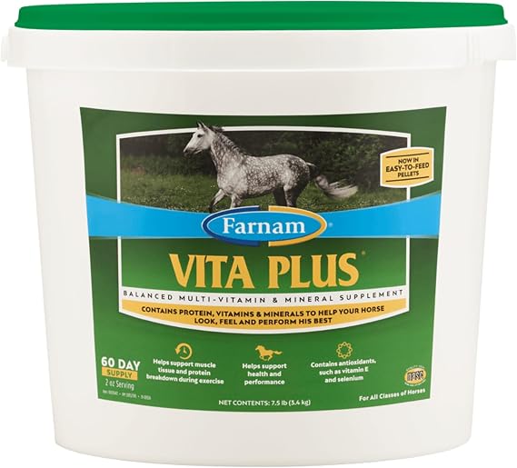 Farnam Vita Plus Balanced Multi-Vitamin & Mineral Horse Supplement, 7.5 lb