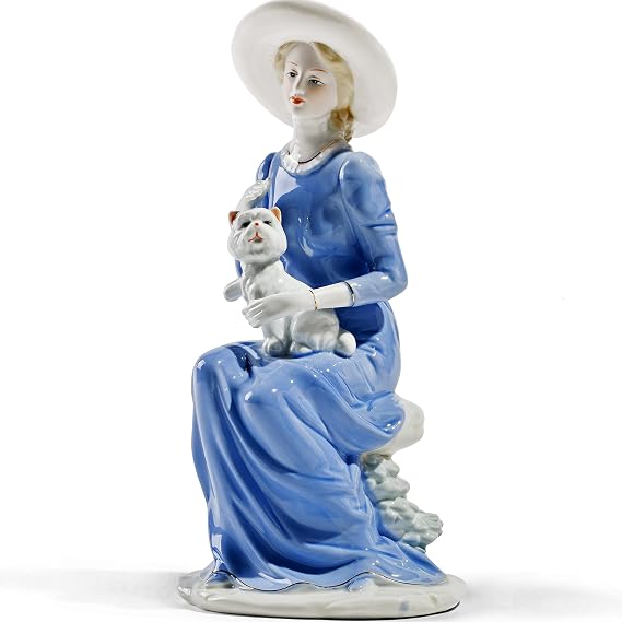 MTME MTME Porcelain Figurine, Loyal Companion, Memorabilia, Ceremony Gifts, Statue Home Decor.