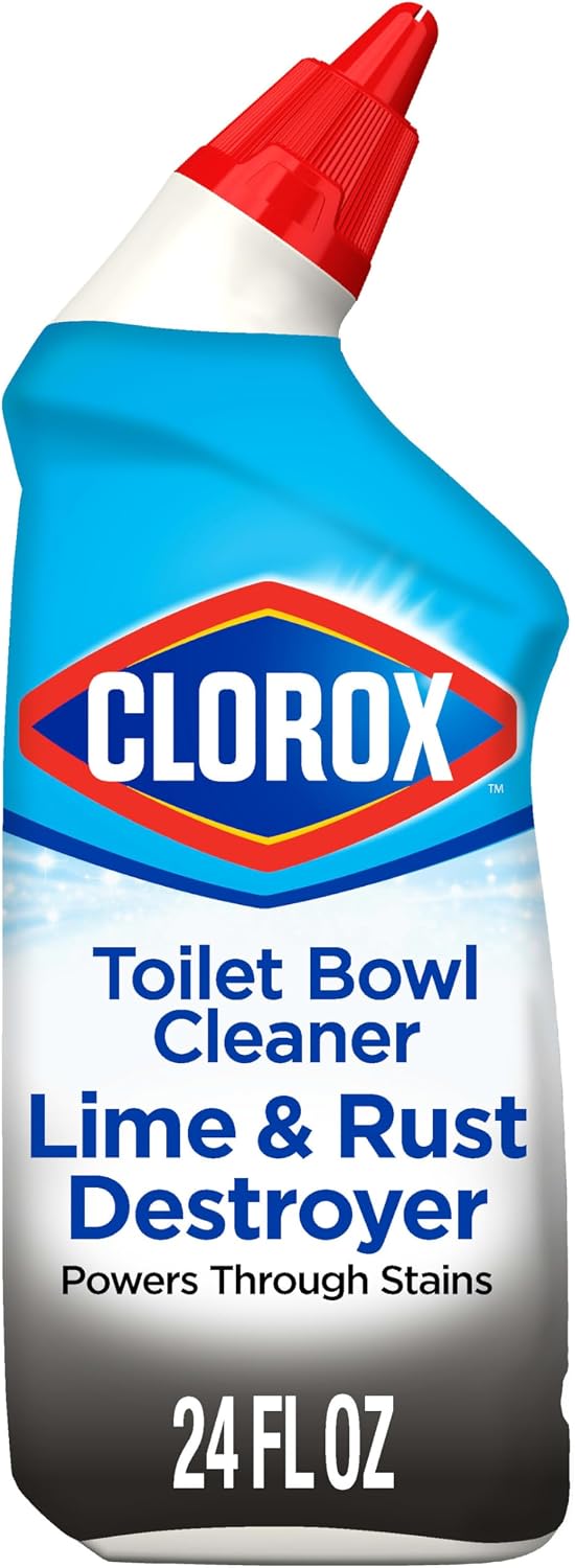 Clorox Toilet Bowl Cleaner Lime & Rust Destroyer Automatic Toilet Bowl Cleaner Healthcare Cleaning Industrial Cleaning 24oz Packaging May Vary - 00275