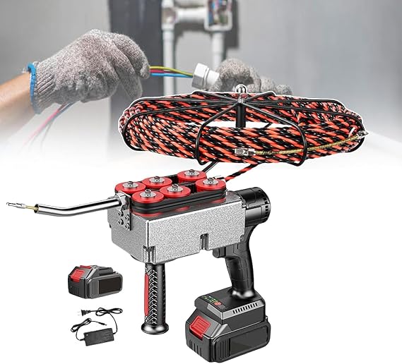 Cable Pulling aid, Cable Puller, Automatic Threading Machine, Electrician Pulling Wire Hidden Pipe Threader, Cable Pulling Device for Pulling Cables,30mline-37500mAh