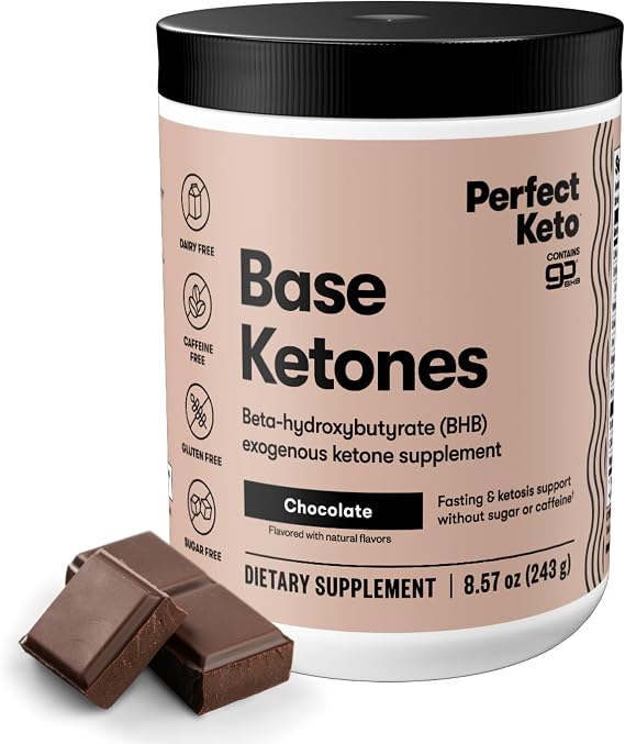 Perfect Keto Exogenous Ketones Powder, Chocolate Flavor | 8.57 oz
