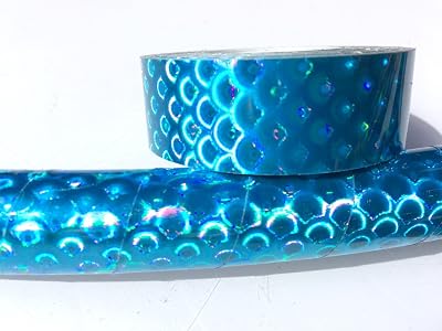 50 ft roll of 34 Sky Blue Peacock Hula Hoop Craft Tape