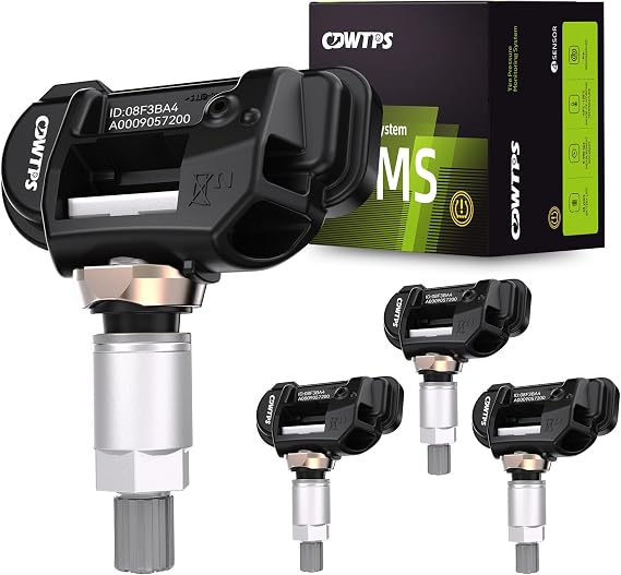 TPMS Sensors,433MHZ Tire Pressure Monitor System 4-Pack | Compatible with Mercedes Replaces#A0009050030 A0009053907 A000905420