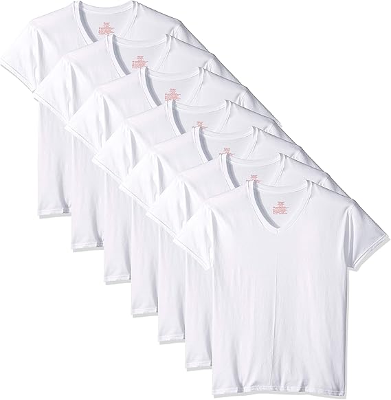 Hanes Ultimate Mens 6-Pack Best V-Neck T-Shirt