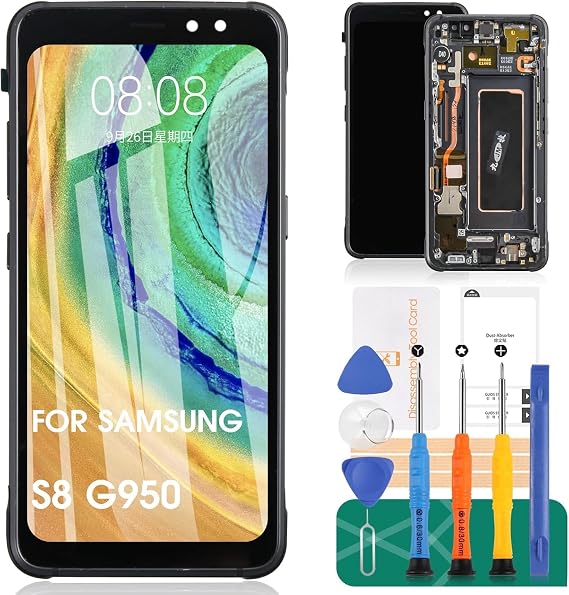 Incell For Samsung Galaxy S8 Screen Replacement For Samsung Galaxy S8 LCD for Galaxy S8 Display For SM-G950F SM-G950U Digitizer Touch Screen Assembly Repair Part with Frame (Not for S8 Plus)
