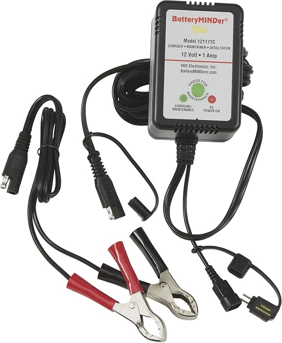 BatteryMINDer Plus Battery Charger/Trickle Charger/Desulfator- 12V 1A