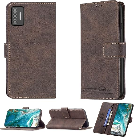 bojioderf Case Compatible for Punkt. Mc02 Phone Case Cover Flip Stand Cover PU Leather BF09 Wallet Case Brown