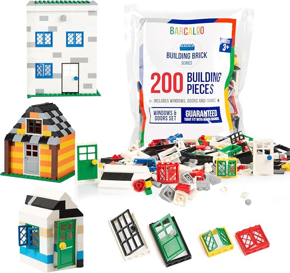 Barcaloo 200 Piece Windows, Doors & Roof Tops Set, Play Kit
