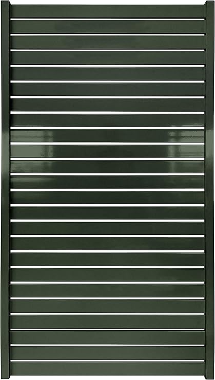 Stratco Aluminum Slat Fence Gate 71" High x 40" Wide Slate Gray Horizontal Privacy Fence Gate