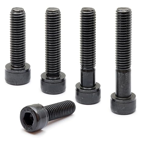 MonsterBolts - M5 x 6mm Socket Head Screws, DIN 912, Alloy Steel, Black Oxide, 10 Pack