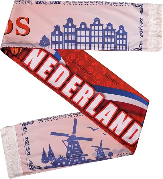 Soccer Fan Scarf, Lightweight Double-Sided Supporter Scarf, Game Day Fan Gift for Men Women
