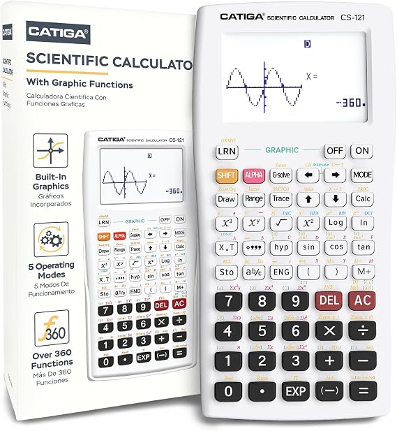 Scientific Calculator with Graphic Functions - Multiple Modes with Intuitive Interface - Perfect for Beginner and Advanced Courses, High School or College